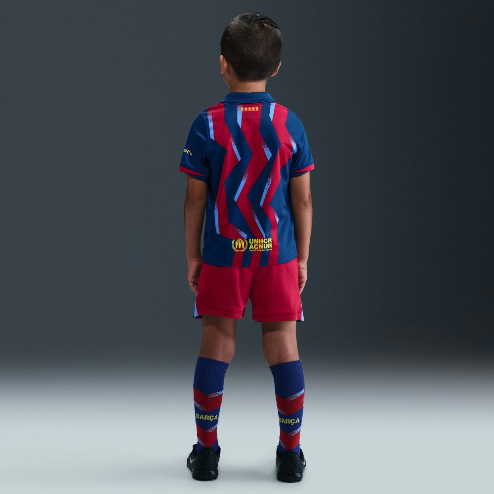 Barcelona Preschool 2025/26 Fourth Stadium Kit Set Blue/Red