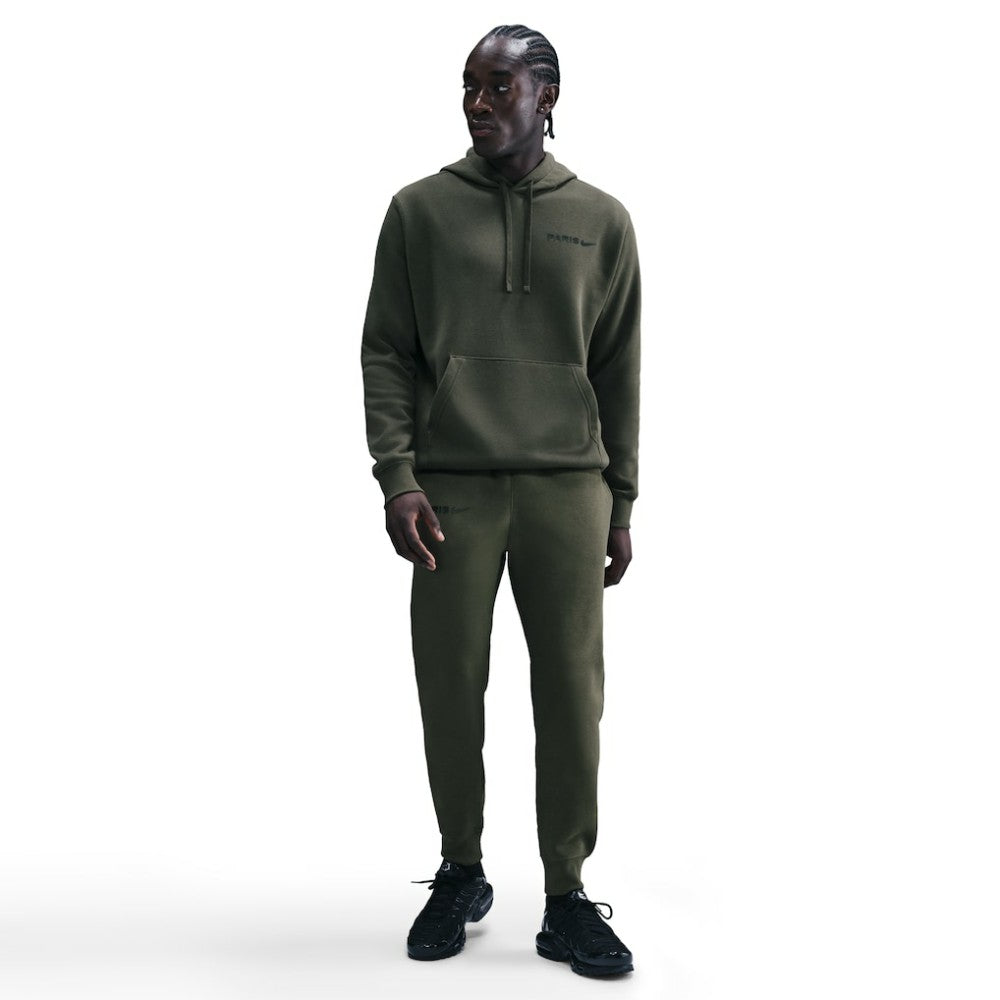 Paris Saint-Germain Club Fleece Hoodie Olive