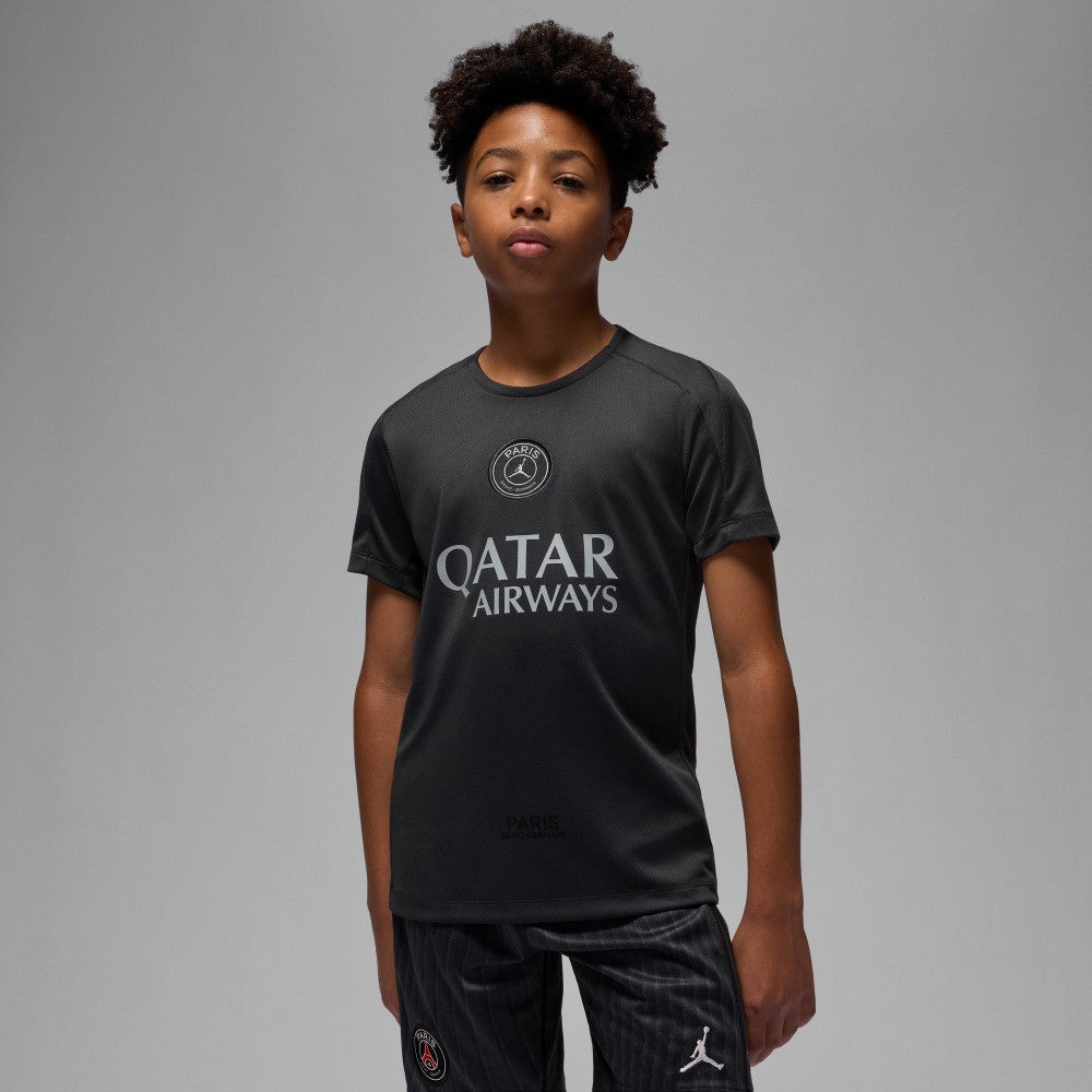 Paris Saint-Germain Jordan Brand Youth 2025/26 Strike Fourth Training Top Black