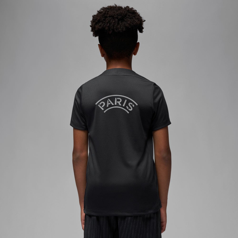 Paris Saint-Germain Jordan Brand Youth 2025/26 Strike Fourth Training Top Black
