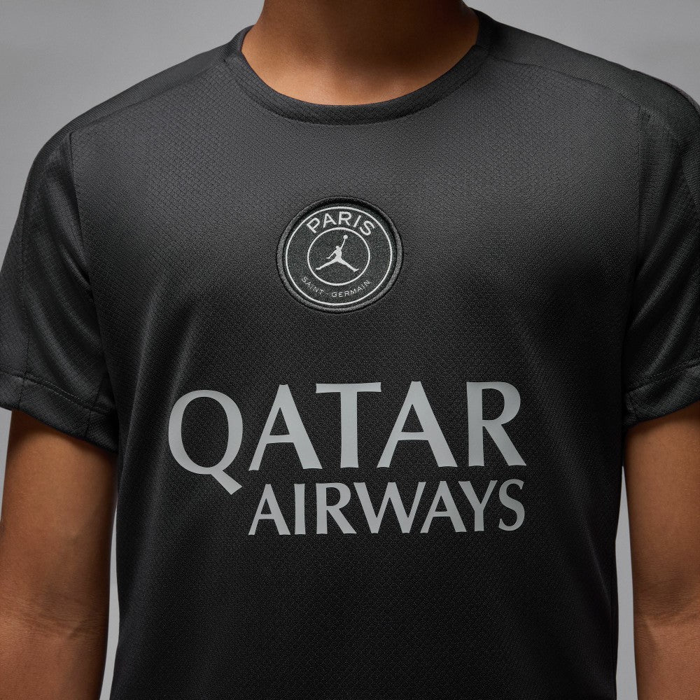 Paris Saint-Germain Jordan Brand Youth 2025/26 Strike Fourth Training Top Black