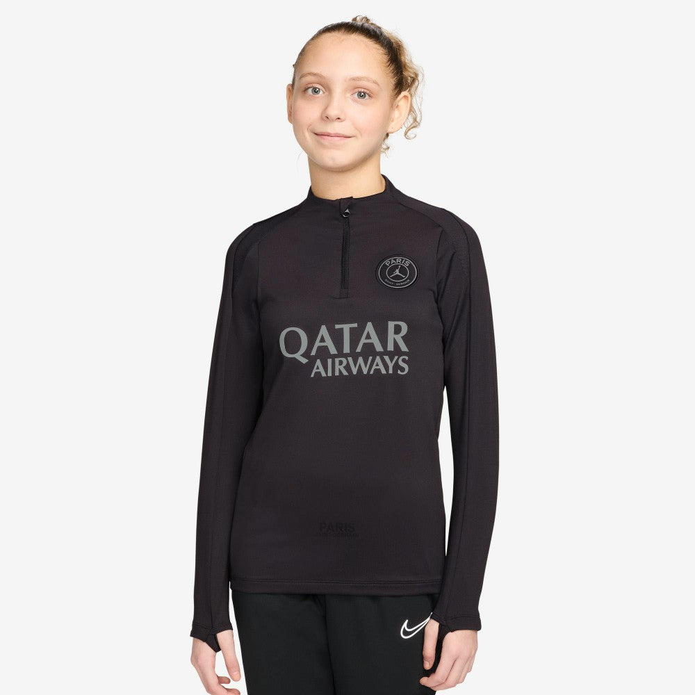 Paris Saint-Germain Jordan Brand Youth 2025/26 Fourth Strike Training Drill Top Black