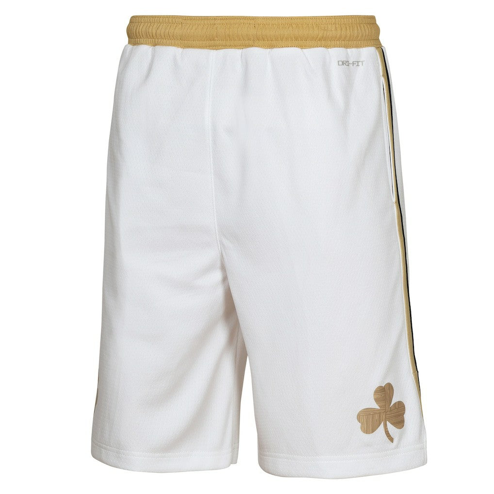 Boston Celtics Youth 2025/26 City Edition Swingman Performance Shorts White