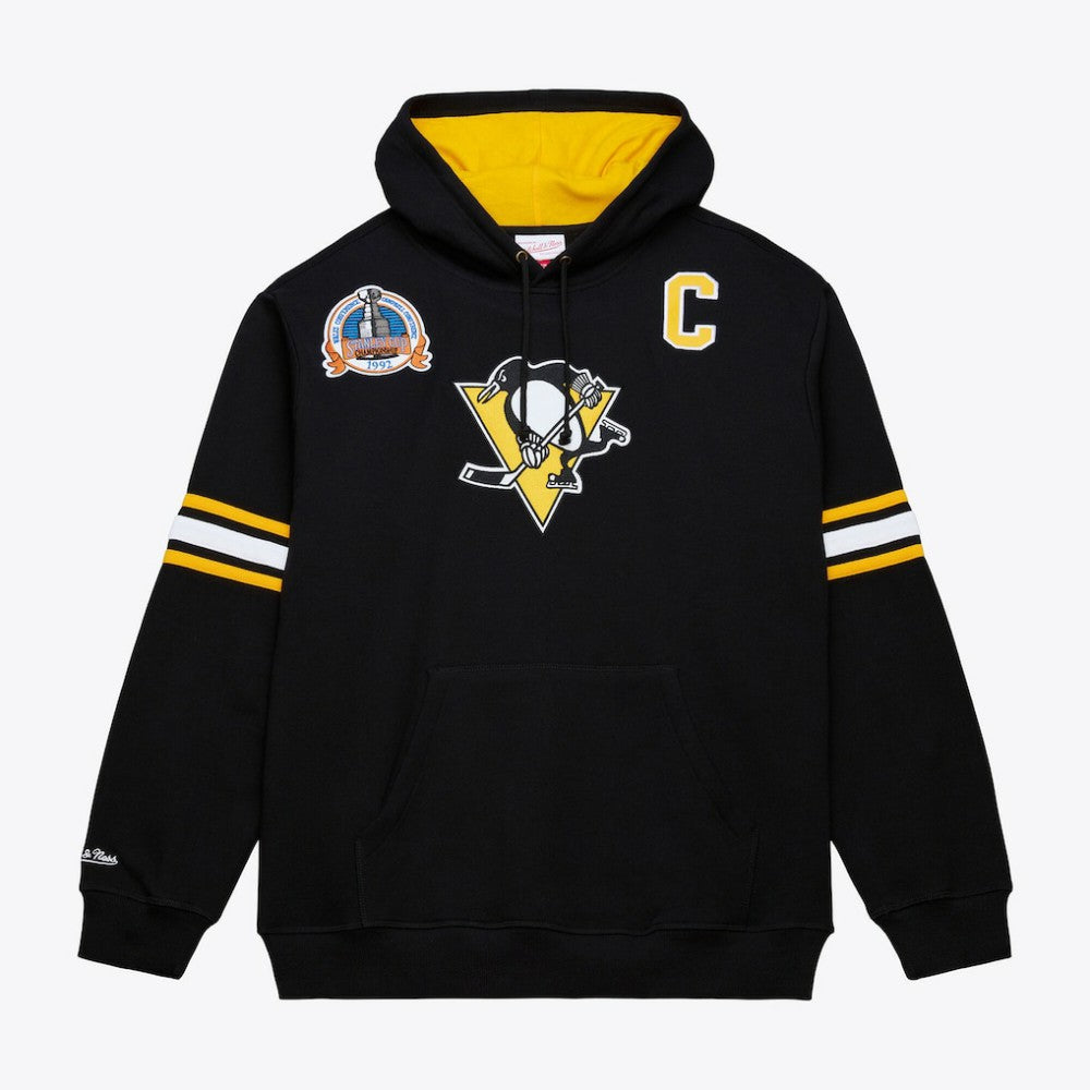 NHL Mario Lemieux Pittsburgh Penguins Mitchell & Ness 1992 Name & Number Premium Pullover Hoodie - Black