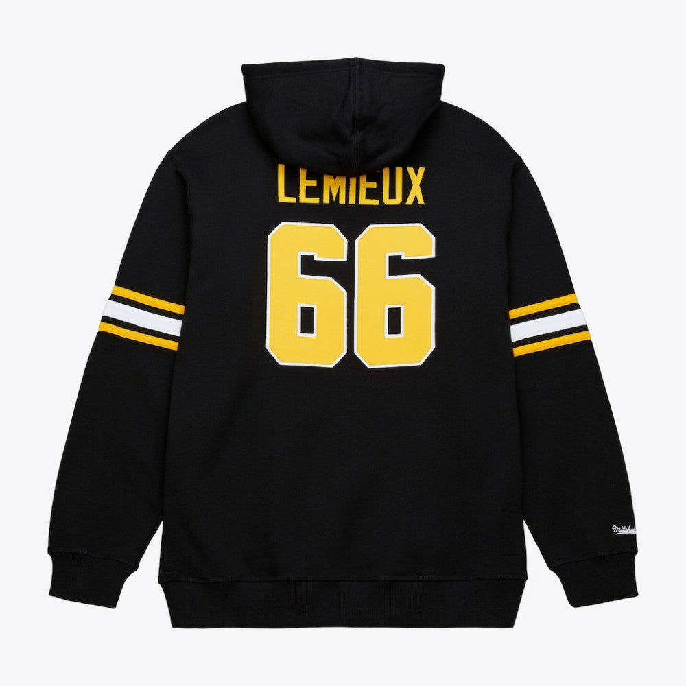 NHL Mario Lemieux Pittsburgh Penguins Mitchell & Ness 1992 Name & Number Premium Pullover Hoodie - Black