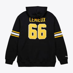 NHL Mario Lemieux Pittsburgh Penguins Mitchell & Ness 1992 Name & Number Premium Pullover Hoodie - Black
