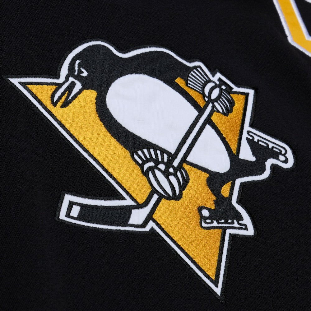 NHL Mario Lemieux Pittsburgh Penguins Mitchell & Ness 1992 Name & Number Premium Pullover Hoodie - Black