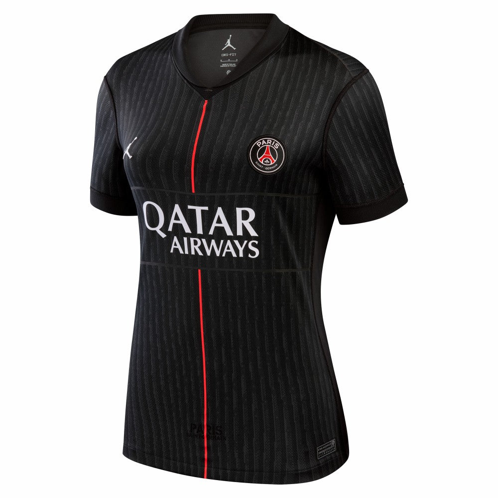 Paris Saint-Germain Jordan Brand Women's 2025/26 Fourth Replica Jersey Black