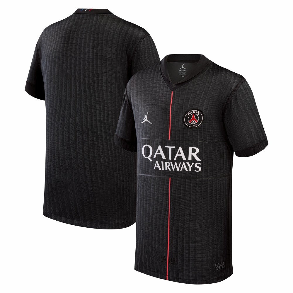 Paris Saint-Germain Jordan Brand Youth 2025/26 Fourth Replica Jersey Black