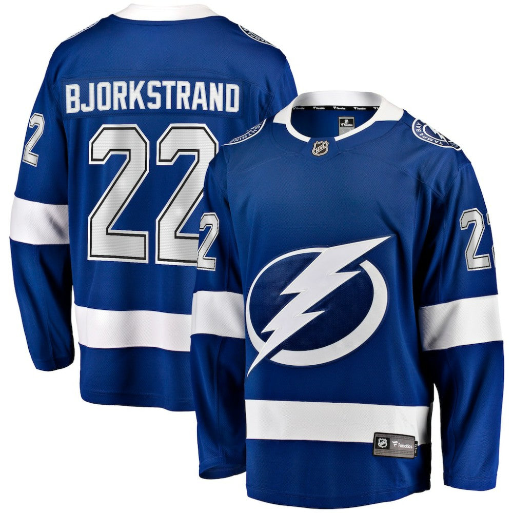 NHL Oliver Bjorkstrand Tampa Bay Lightning Fanatics Home Breakaway Jersey - Blue