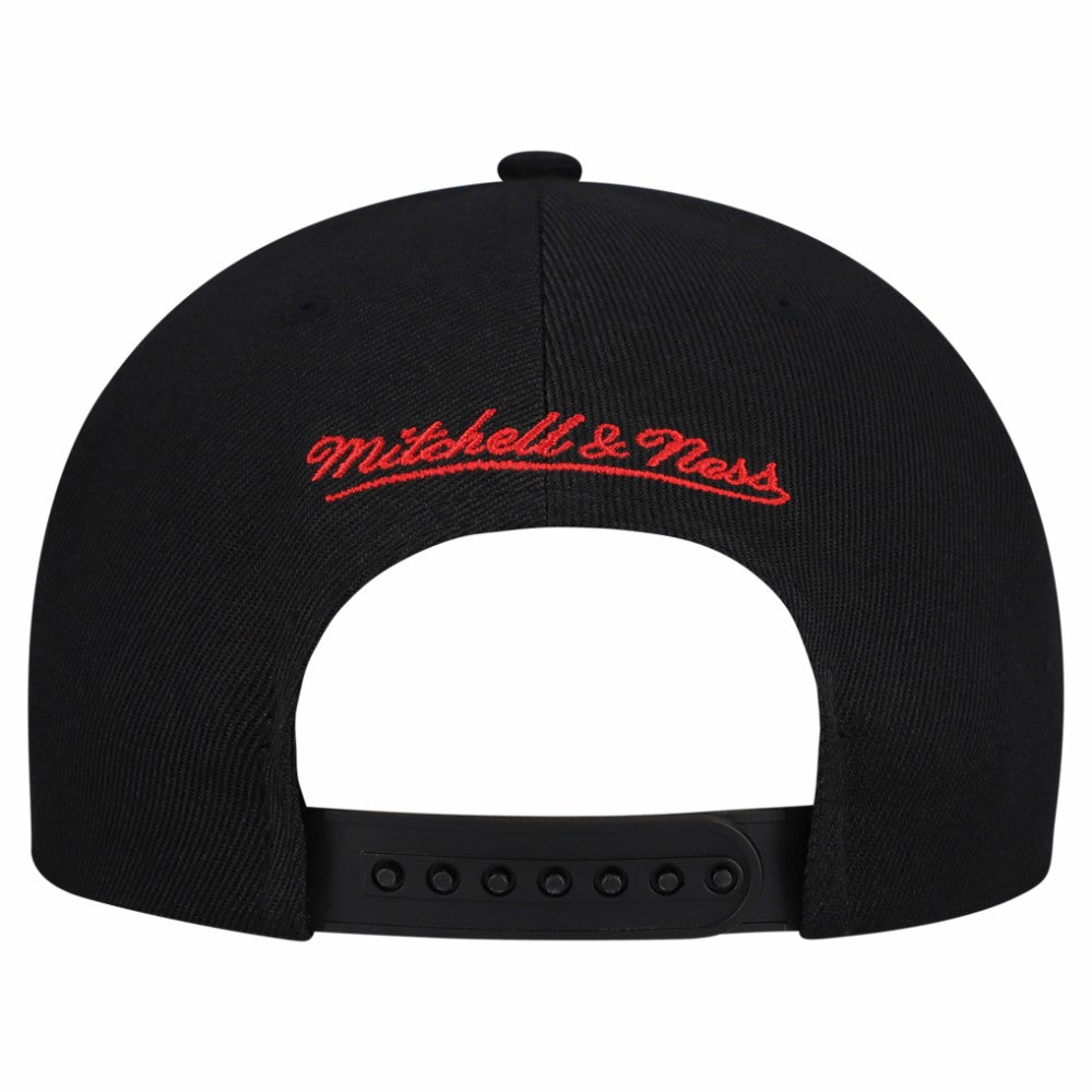 NHL Buffalo Sabres Mitchell & Ness Retro Script Colorblock Snapback Hat - Black