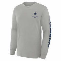 Dallas Cowboys Big & Tall Clock Management Legacy Long Sleeve T-Shirt Heather Gray