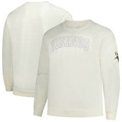 Minnesota Vikings Profile Big & Tall Fleece Sweatshirt Cream
