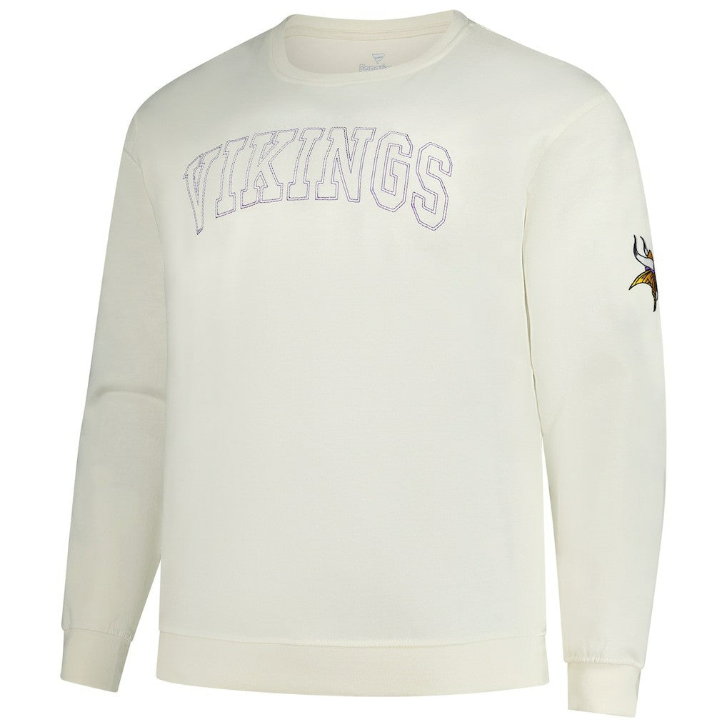 Minnesota Vikings Profile Big & Tall Fleece Sweatshirt Cream