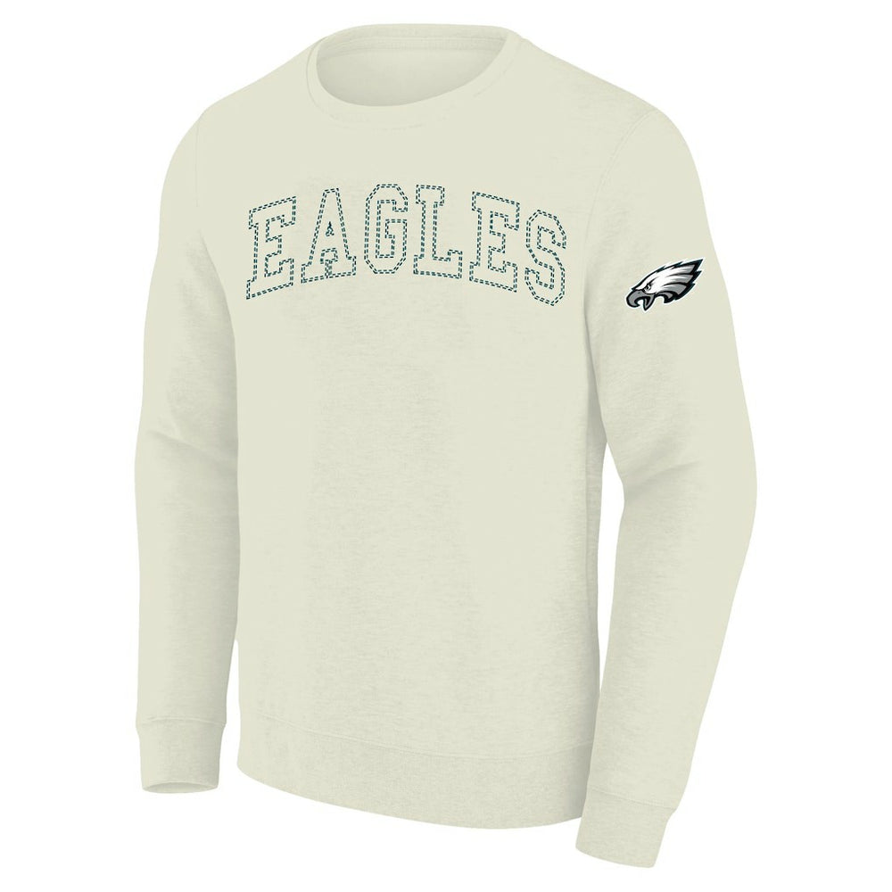 Philadelphia Eagles Profile Big & Tall Fleece Sweatshirt Cream