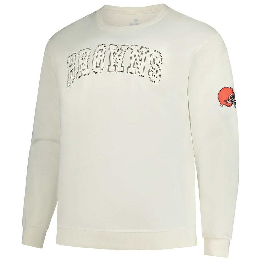 Cleveland Browns Profile Big & Tall Fleece Sweatshirt Cream