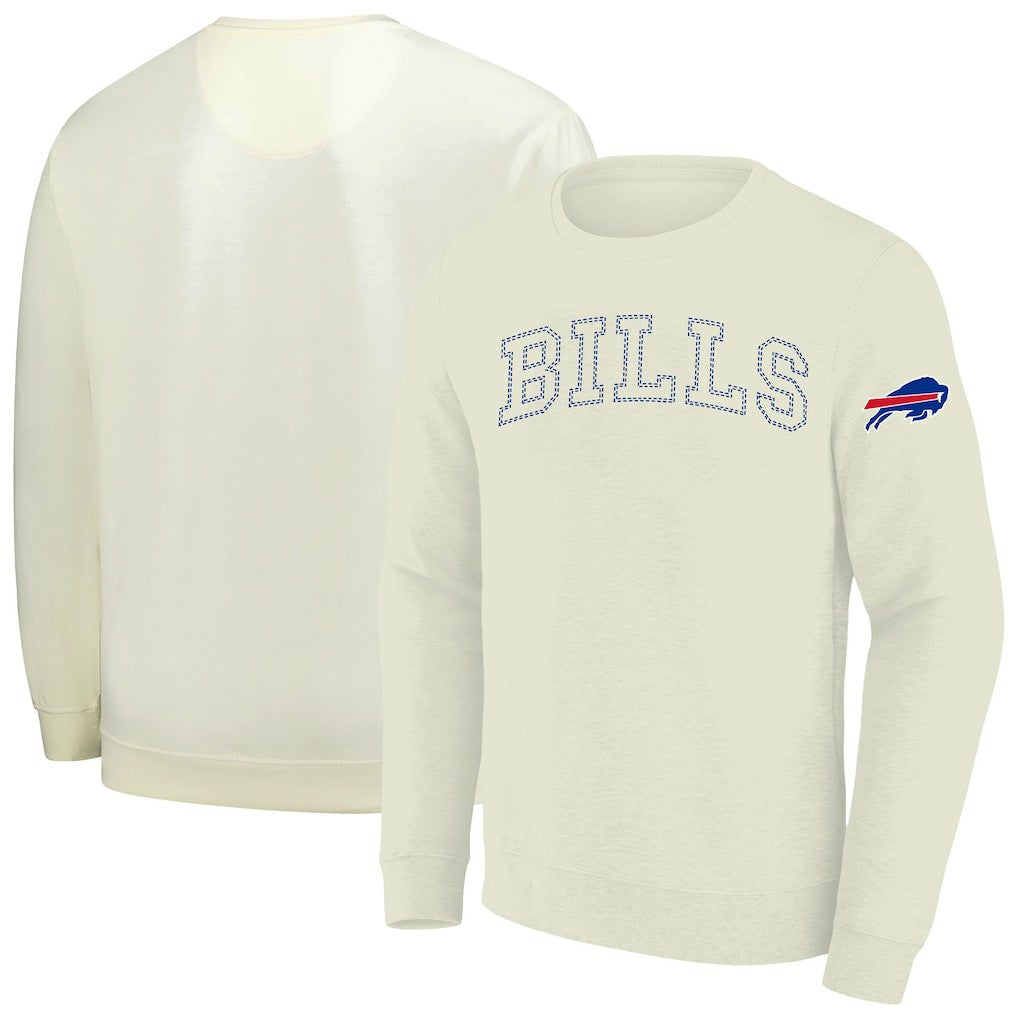 Buffalo Bills Profile Big & Tall Fleece Sweatshirt Cream