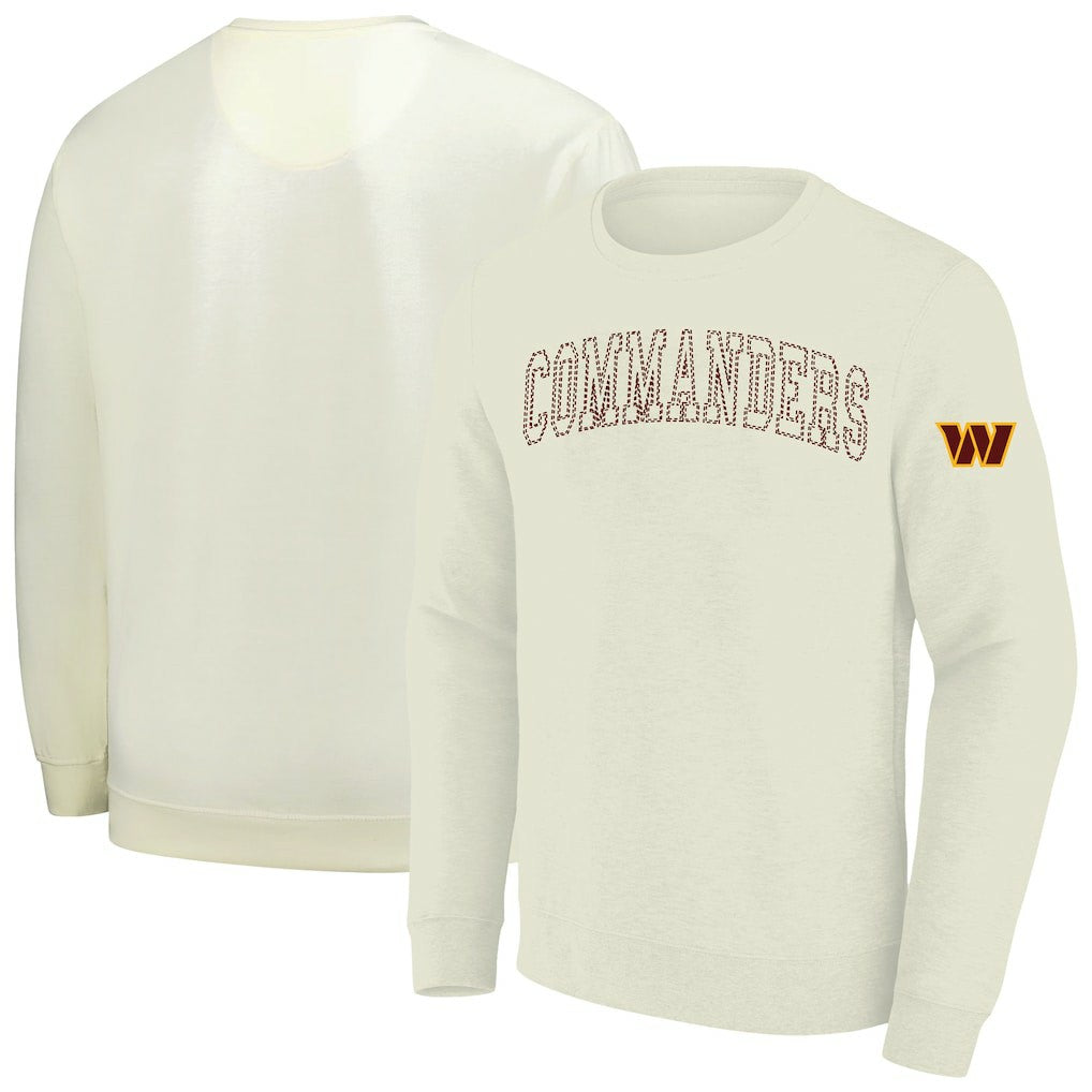 Washington Commanders Profile Big & Tall Fleece Sweatshirt Cream