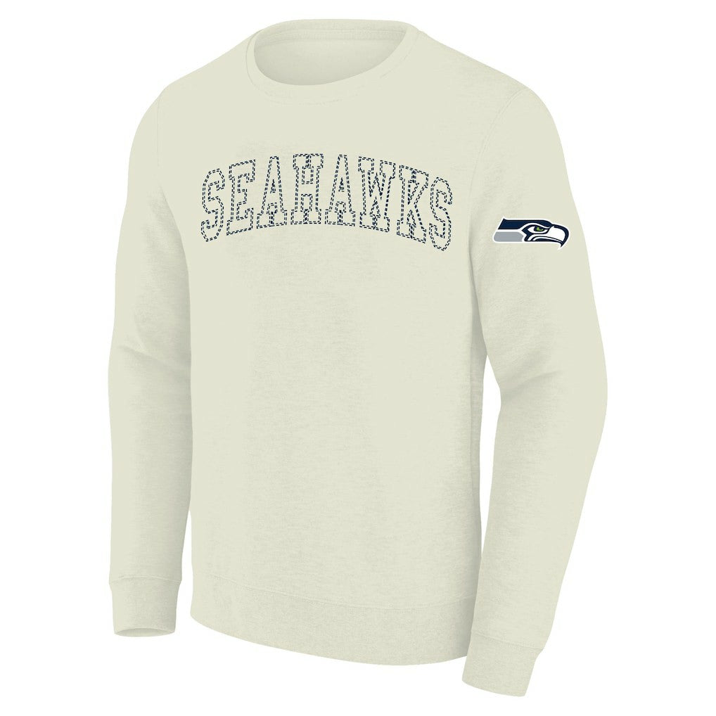 Seattle Seahawks Profile Big & Tall Fleece Sweatshirt Cream