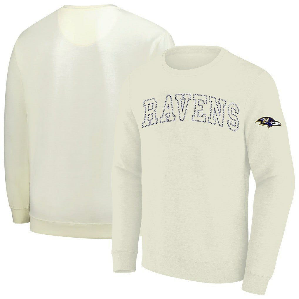 Baltimore Ravens Profile Big & Tall Fleece Sweatshirt Cream