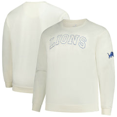 Detroit Lions Profile Big & Tall Fleece Sweatshirt Cream