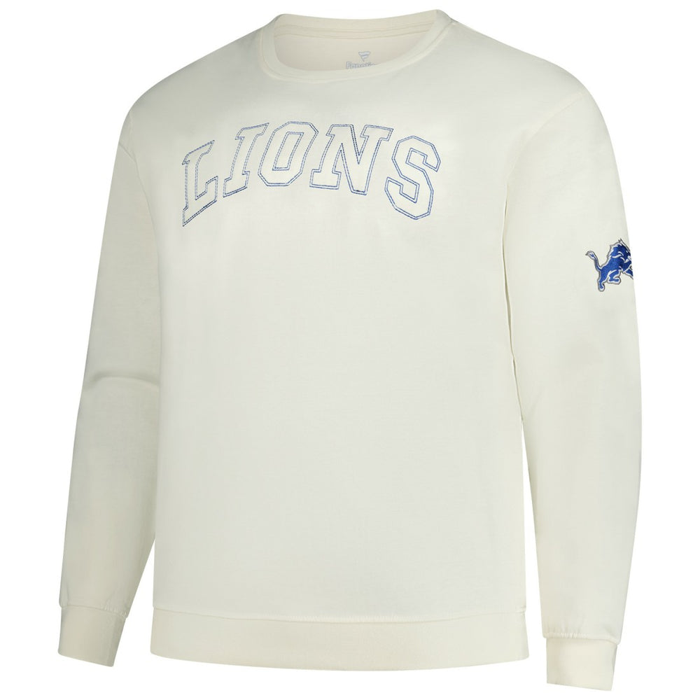 Detroit Lions Profile Big & Tall Fleece Sweatshirt Cream