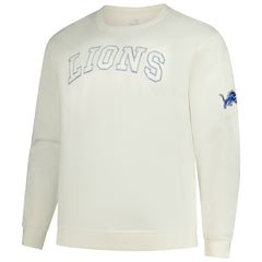 Detroit Lions Profile Big & Tall Fleece Sweatshirt Cream