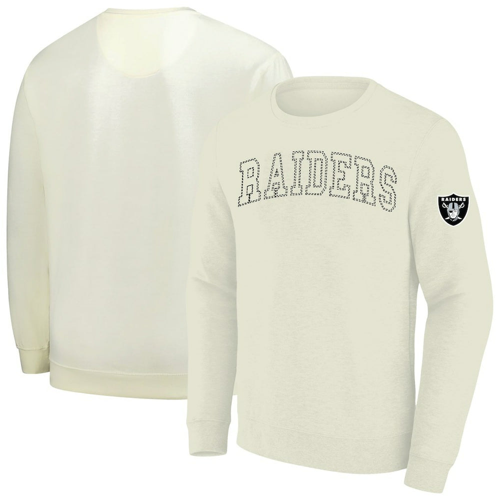 Las Vegas Raiders Profile Big & Tall Fleece Sweatshirt Cream