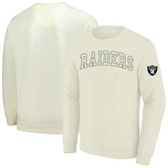 Las Vegas Raiders Profile Big & Tall Fleece Sweatshirt Cream