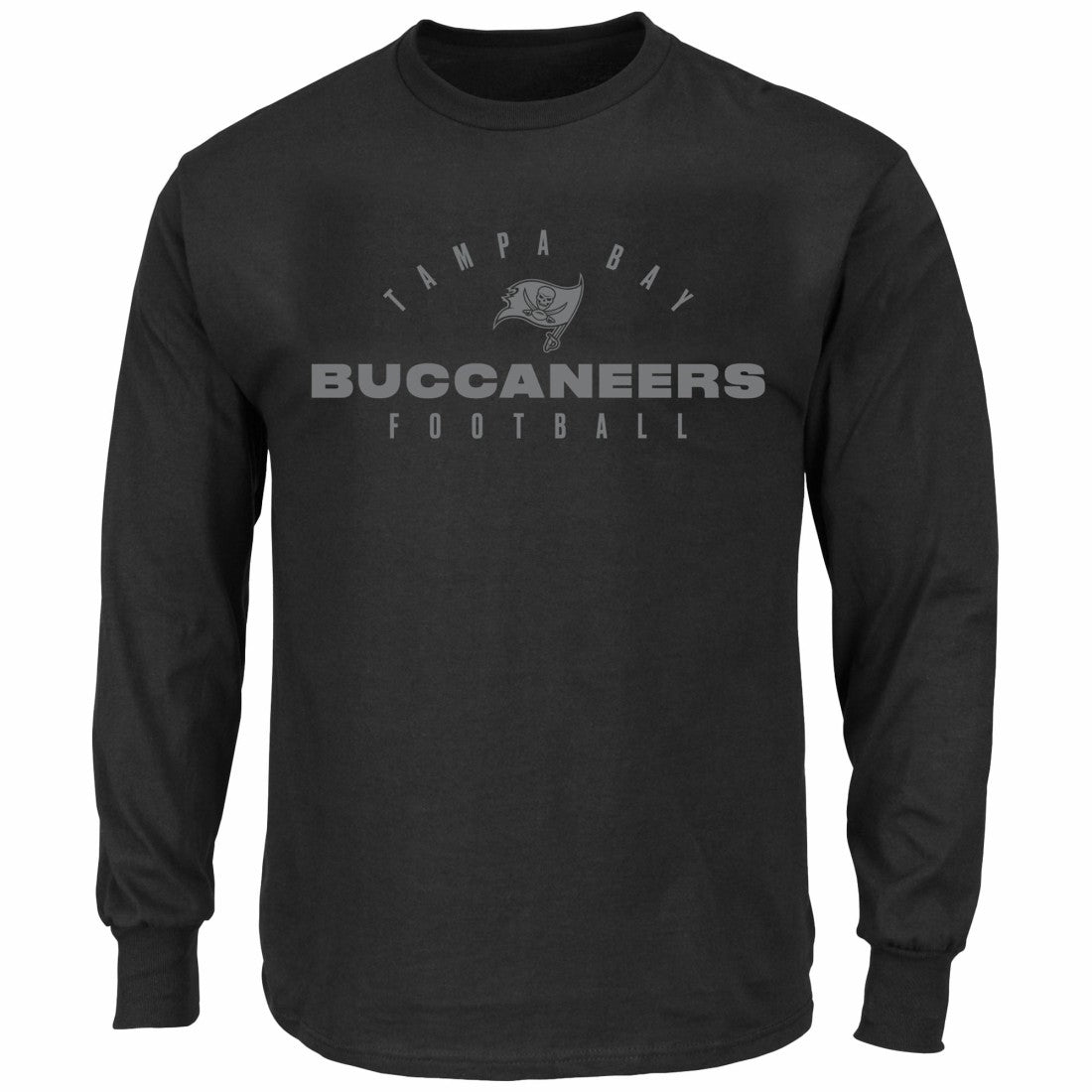 Tampa Bay Buccaneers Big & Tall Coverage Scheme Long Sleeve T-Shirt Black