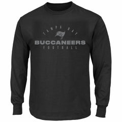 Tampa Bay Buccaneers Big & Tall Coverage Scheme Long Sleeve T-Shirt Black