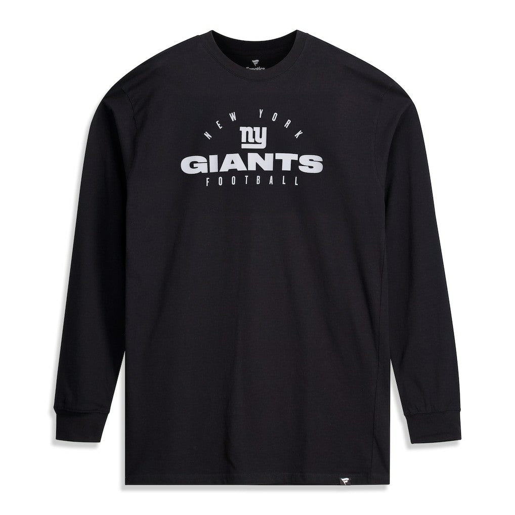 New York Giants Big & Tall Coverage Scheme Long Sleeve T-Shirt Black