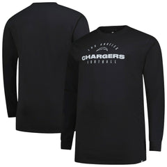 Los Angeles Chargers Big & Tall Coverage Scheme Long Sleeve T-Shirt Black