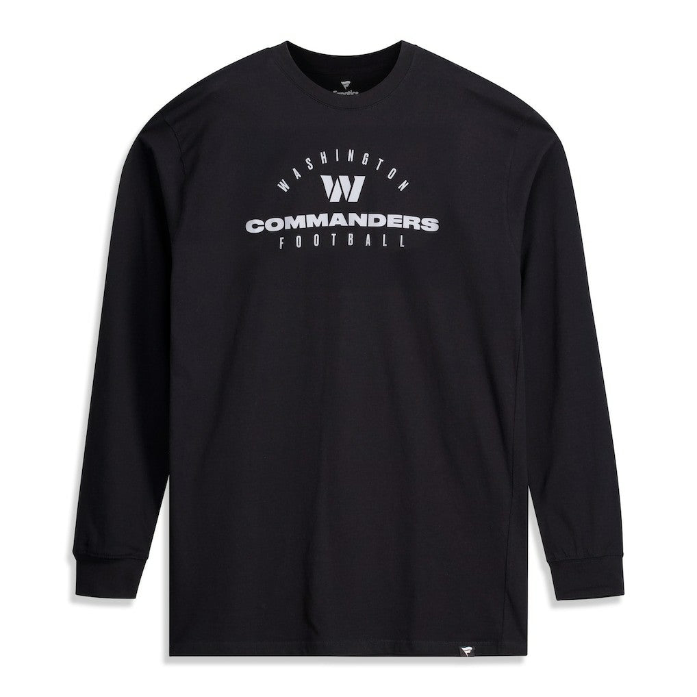 Washington Commanders Big & Tall Coverage Scheme Long Sleeve T-Shirt Black