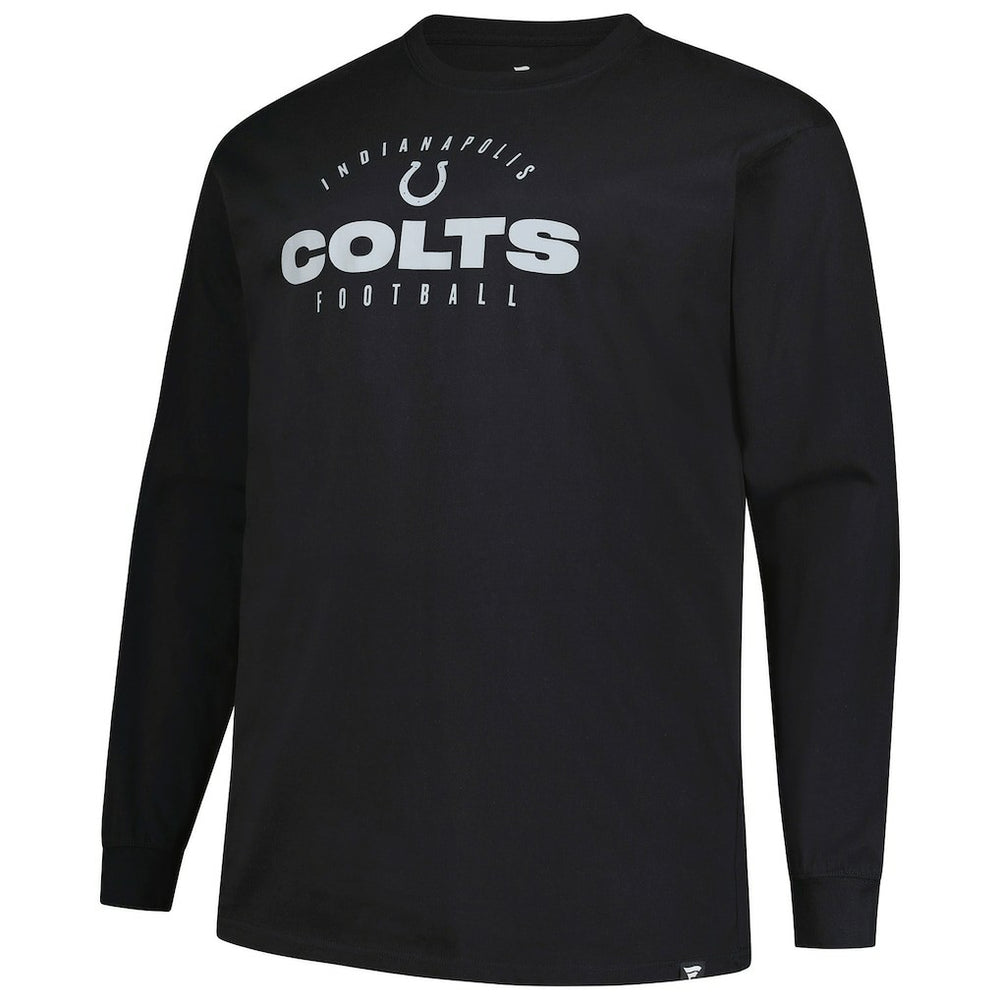 Indianapolis Colts Big & Tall Coverage Scheme Long Sleeve T-Shirt Black