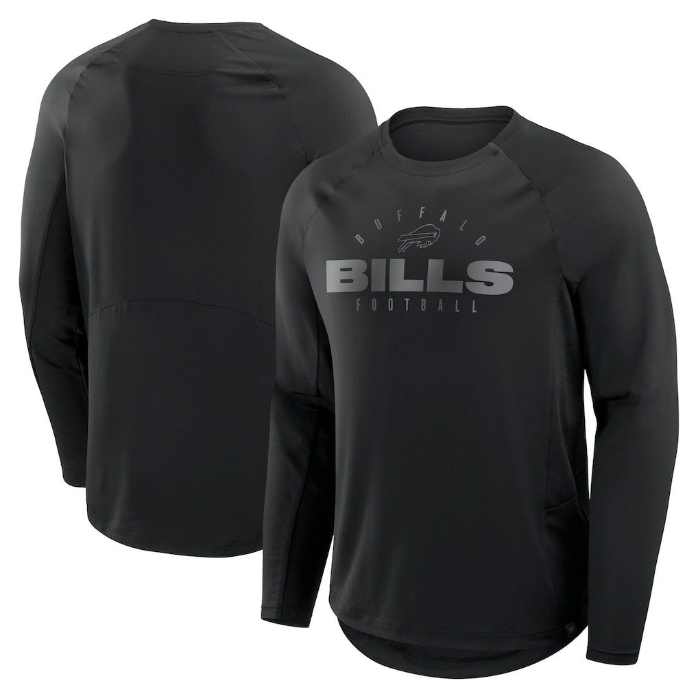 Buffalo Bills Big & Tall Coverage Scheme Long Sleeve T-Shirt Black