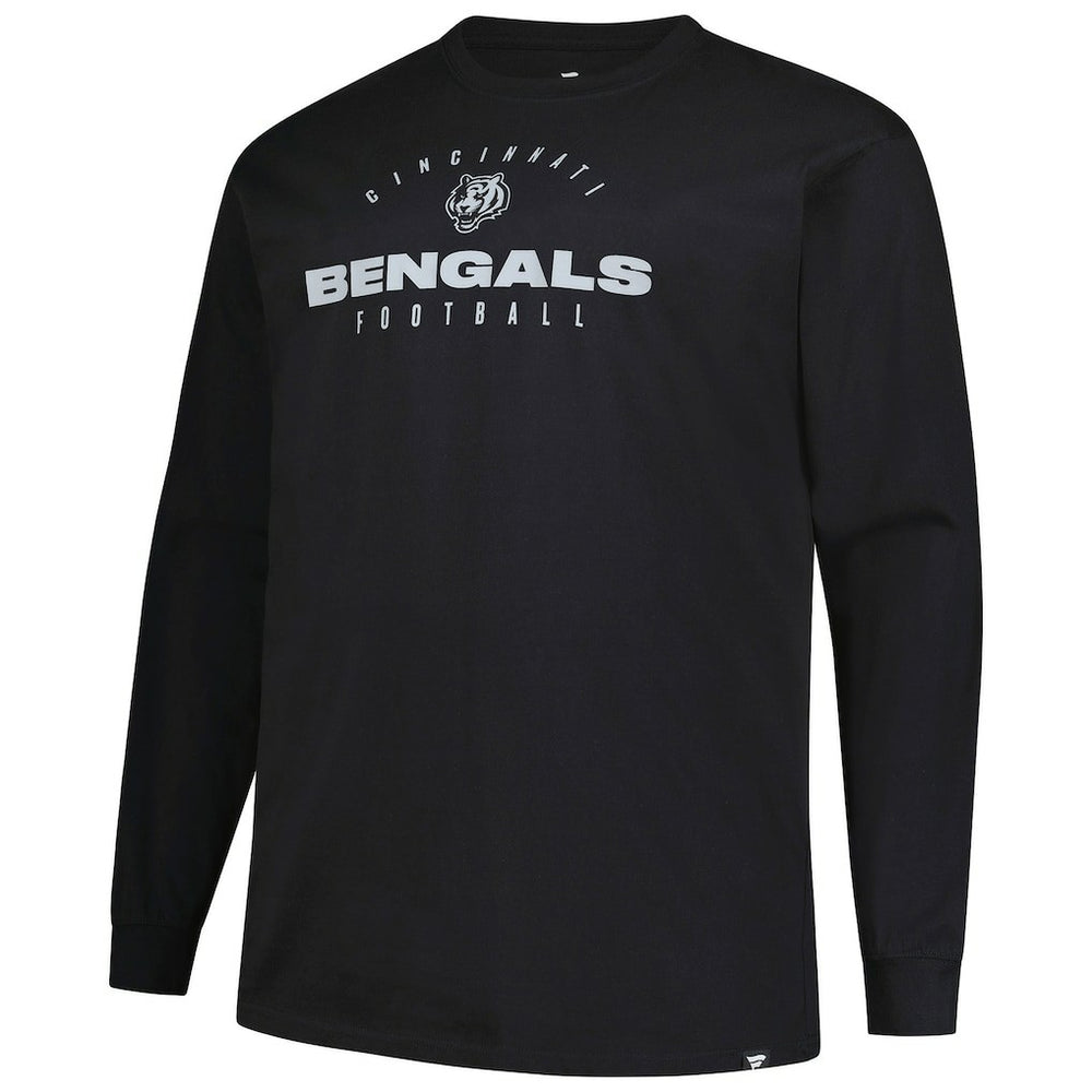 Cincinnati Bengals Big & Tall Coverage Scheme Long Sleeve T-Shirt Black