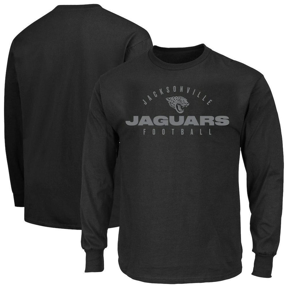 Jacksonville Jaguars Big & Tall Coverage Scheme Long Sleeve T-Shirt Black
