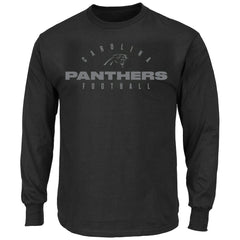 Carolina Panthers Big & Tall Coverage Scheme Long Sleeve T-Shirt Black