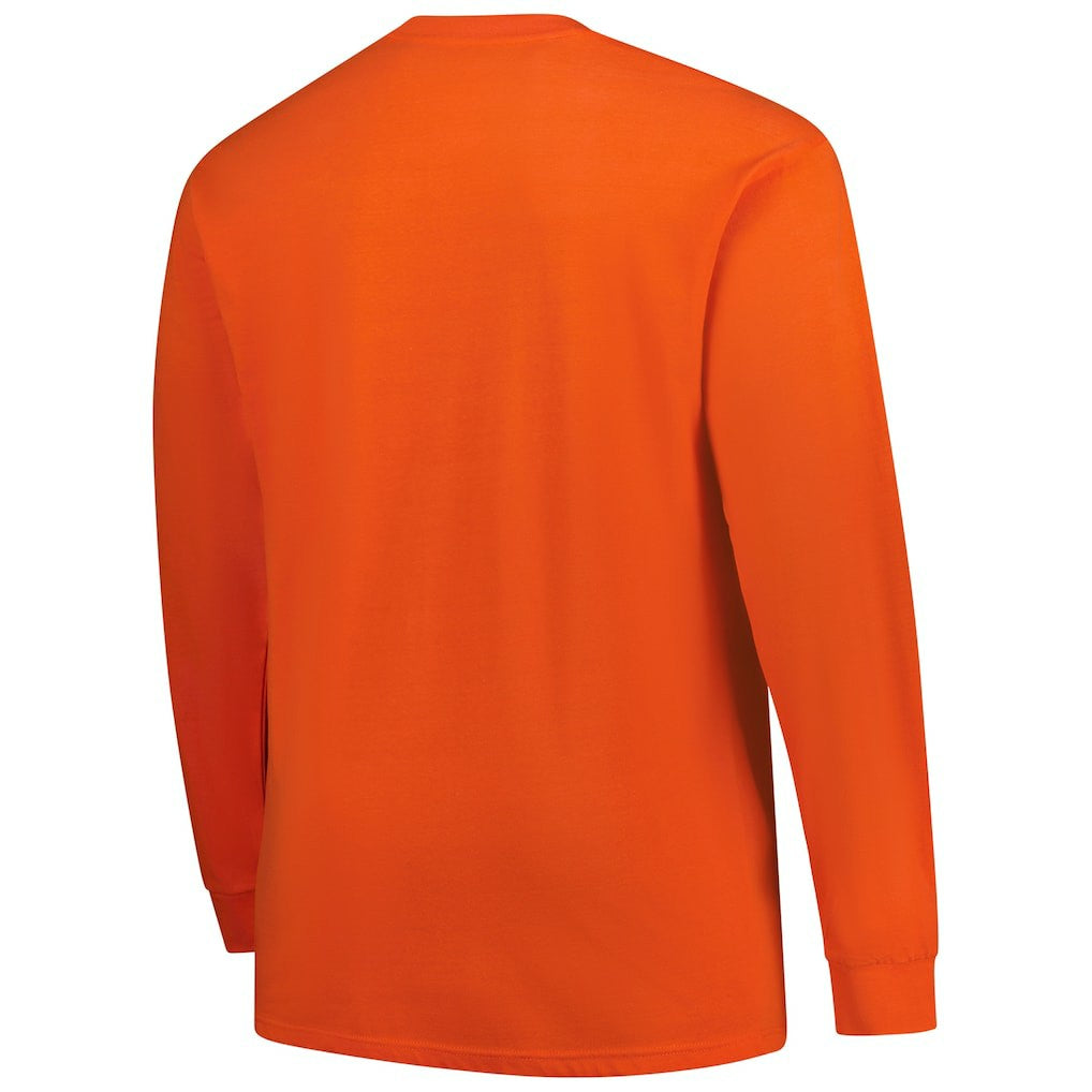 Cleveland Browns Big & Tall Clock Management Legacy Long Sleeve T-Shirt Orange