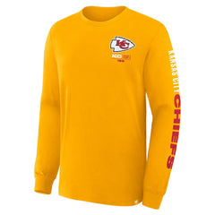 Kansas City Chiefs Big & Tall Clock Management Legacy Long Sleeve T-Shirt Gold