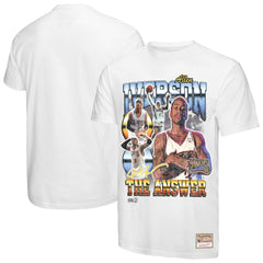 Allen Iverson Philadelphia 76ers Hardwood Classics Commemorative Player Collage T-Shirt White
