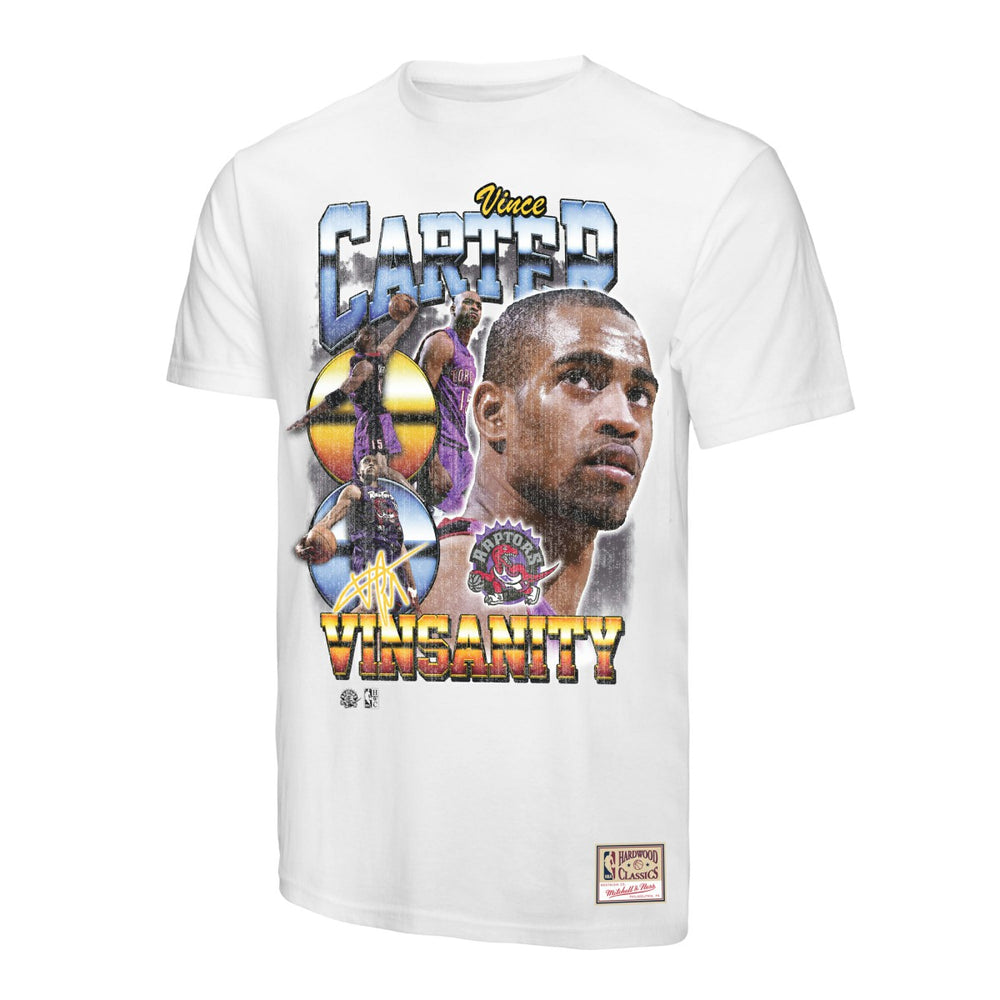 Vince Carter Toronto Raptors Hardwood Classics Commemorative Player Collage T-Shirt White
