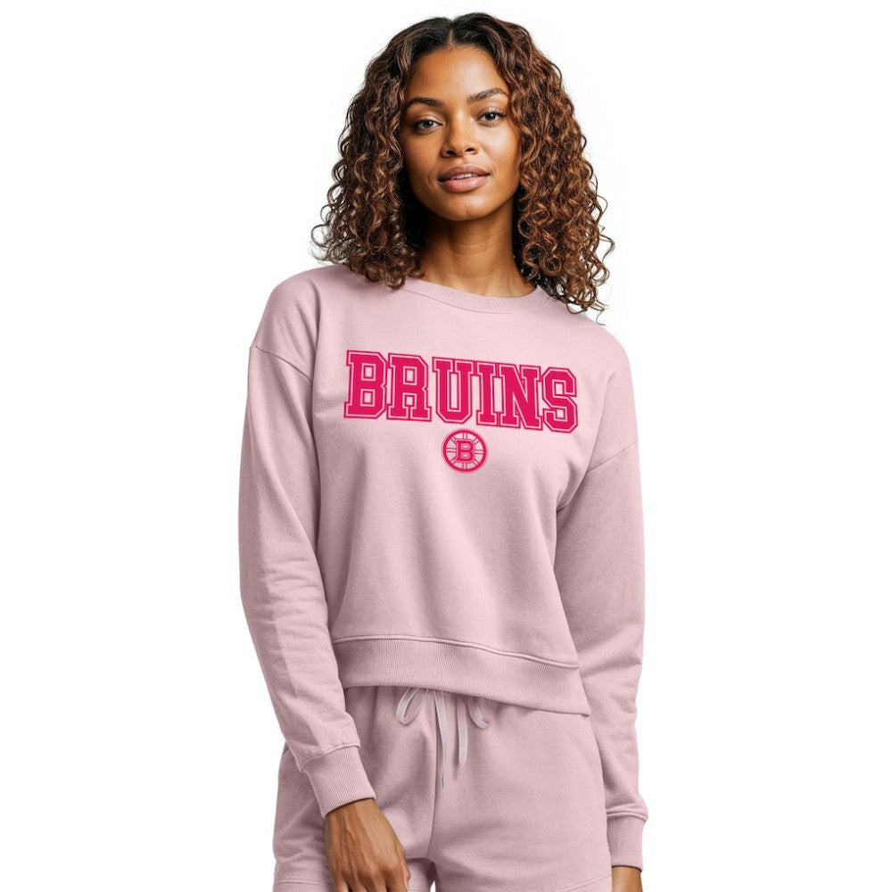 NHL Boston Bruins Concepts Sport Women's Tonal Pullover Sweatshirt - Pink