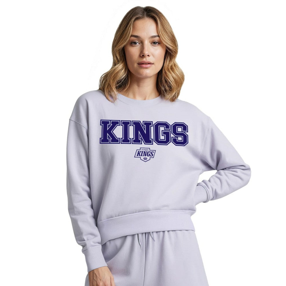 NHL Los Angeles Kings Concepts Sport Women's Tonal Pullover Sweatshirt - Light Purple