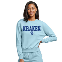 NHL Seattle Kraken Concepts Sport Women's Tonal Pullover Sweatshirt - Light Blue