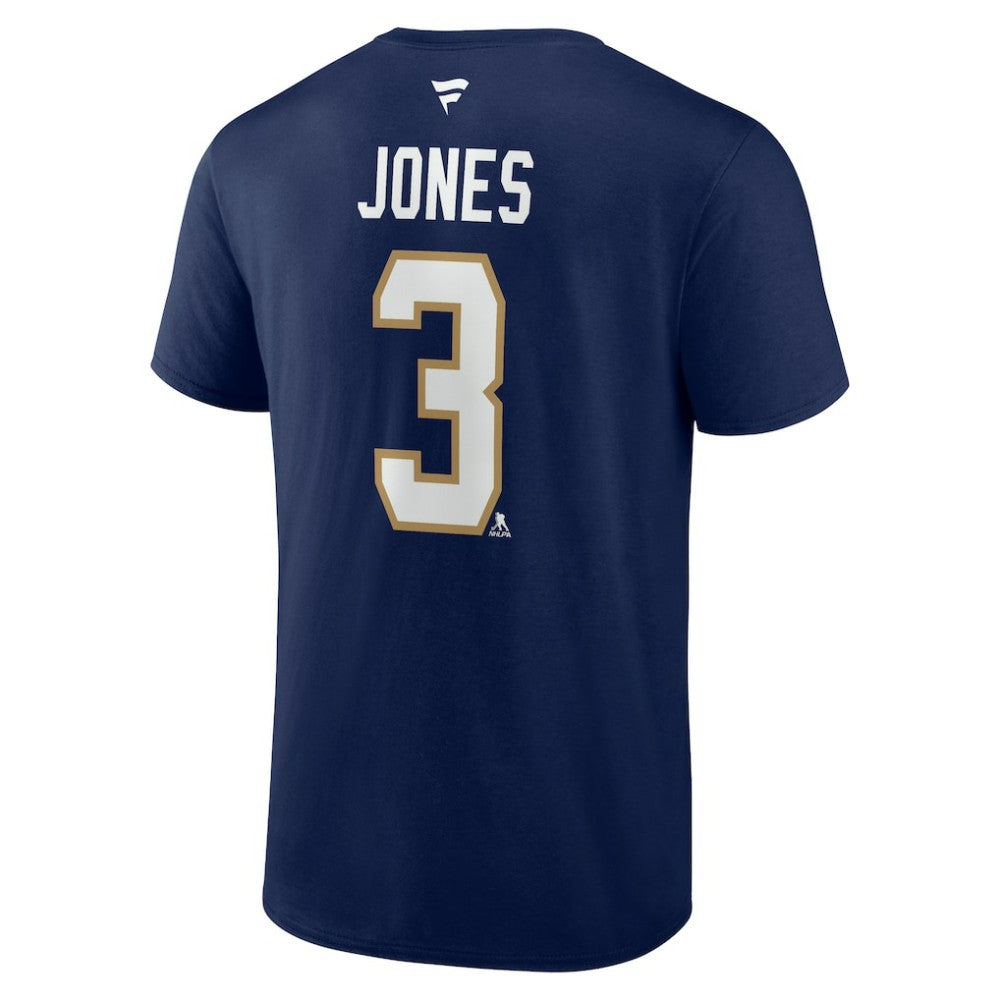 NHL Seth Jones Florida Panthers Fanatics Authentic Stack Name & Number T-Shirt - Navy