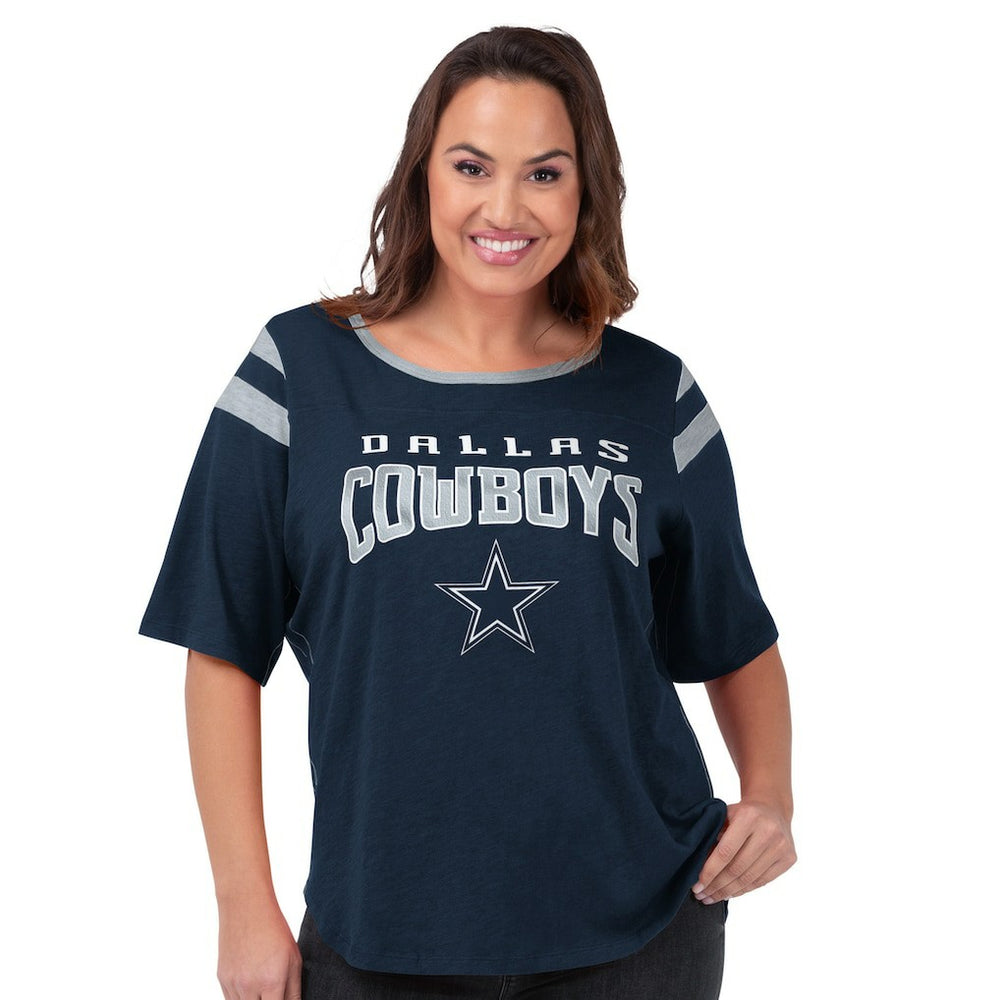 Dallas Cowboys G-III 4Her by Carl Banks Women's Plus Size Linebacker T-Shirt Navy