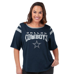 Dallas Cowboys G-III 4Her by Carl Banks Women's Plus Size Linebacker T-Shirt Navy