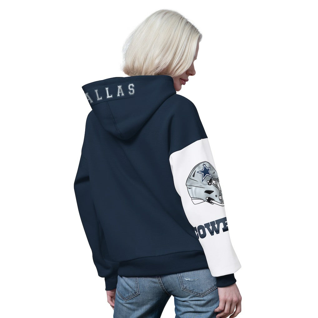 Dallas Cowboys Starter Women's 4th Down Full-Zip Hoodie Navy